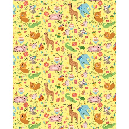Foto ilustrativa Papel de Presente - Caixa Infantil Com 75 Rolos