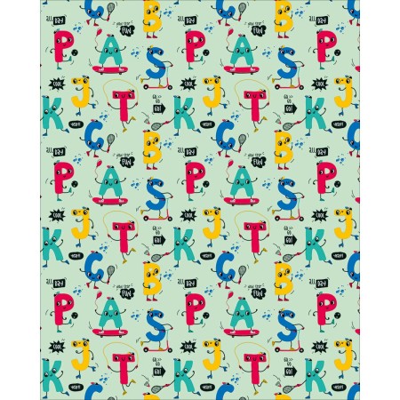 Foto ilustrativa Papel de Presente - Caixa Infantil Com 75 Rolos