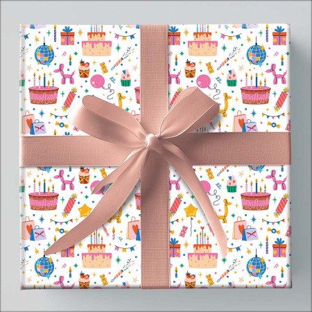 Foto ilustrativa Papel de Presente - Caixa Teen com 150 Rolos