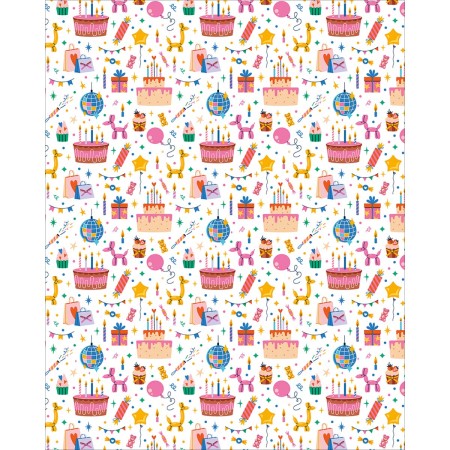 Foto ilustrativa Papel de Presente - Caixa Teen com 150 Rolos
