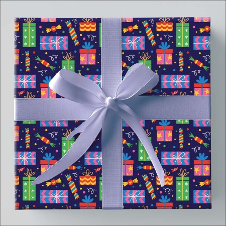 Foto ilustrativa Papel de Presente - Caixa Teen Com 75 Rolos