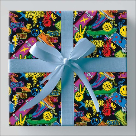 Foto ilustrativa Papel de Presente - Caixa Teen Com 75 Rolos