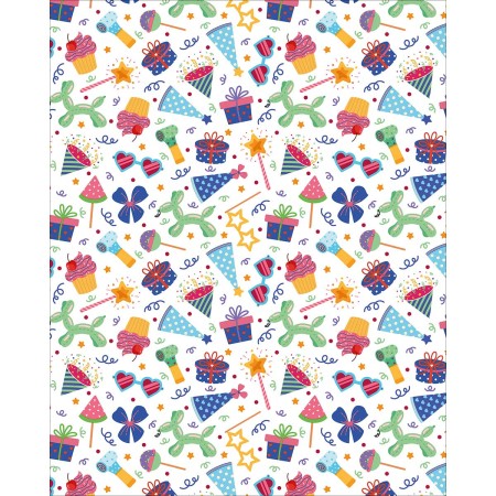 Foto ilustrativa Papel de Presente - Caixa Teen Com 75 Rolos