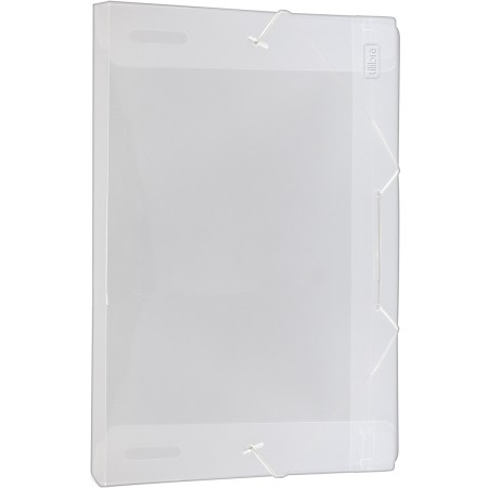 Foto ilustrativa Pasta Aba Elástico Polipropileno 0,50mm Ofício Lombo 20mm Cristal