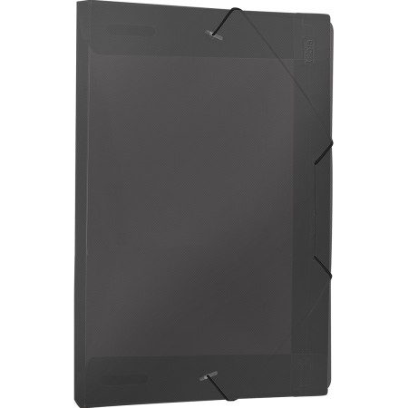 Foto ilustrativa Pasta Aba Elástico Polipropileno 0,50mm Ofício Lombo 20mm Fumê