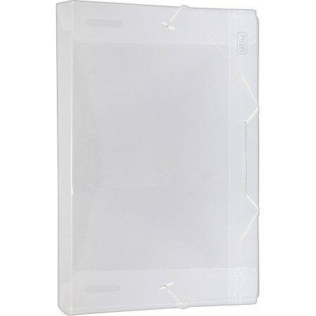 Foto ilustrativa Pasta Aba Elástico Polipropileno 0,60mm Ofício Lombo 40mm Cristal