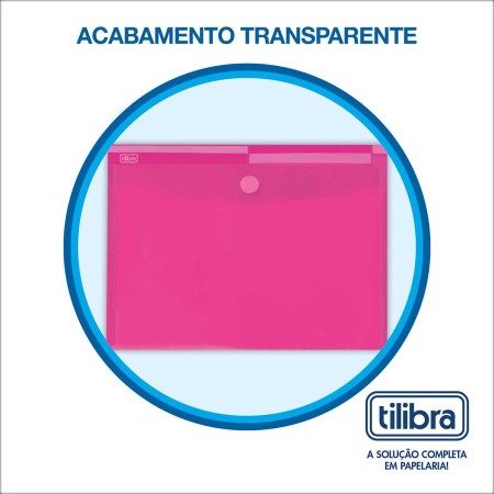 Foto ilustrativa Pasta Envelope com Velcro Polipropileno A4 316x240mm Color Rosa