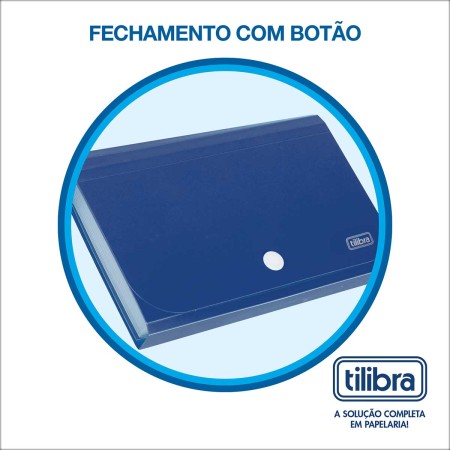 Foto ilustrativa Pasta Sanfonada Polipropileno A4 12 Divisões Color Azul