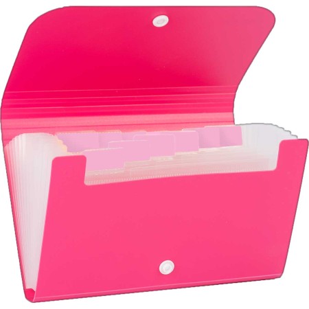 Foto ilustrativa Pasta Sanfonada Polipropileno A4 12 Divisões Color Rosa