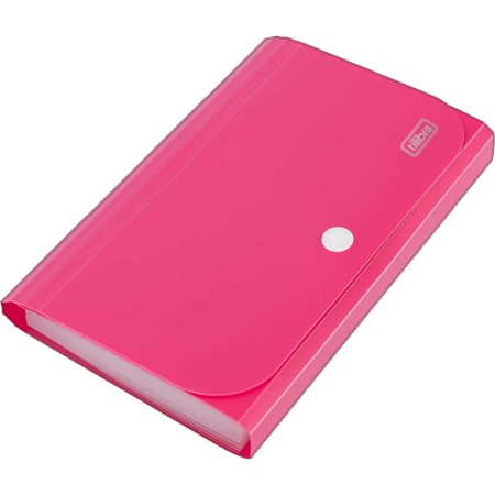 Foto ilustrativa Pasta Sanfonada Polipropileno A4 12 Divisões Color Rosa