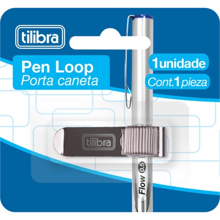 Foto ilustrativa Pen Loop Prata - Clip Porta Caneta
