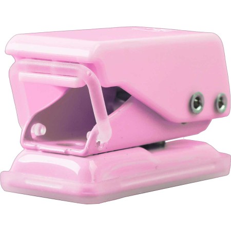 Foto ilustrativa Perfurador 1 Furo 10 Folhas P206 Rosa Claro