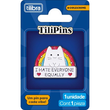 Foto ilustrativa Pin de Metal TiliPins I Hate Everyone Equally