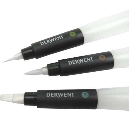 Foto ilustrativa Pincel com Reservatório de Água Waterbrush Cinzel Derwent