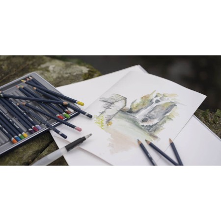 Foto ilustrativa Pincel com Reservatório de Água Waterbrush Fino Derwent