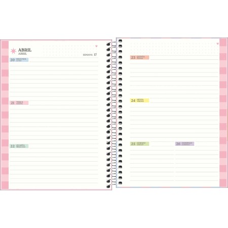 Foto ilustrativa Planner Espiral 17,7 x 24 cm Happy 90 G 2026