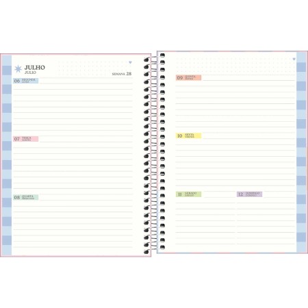 Foto ilustrativa Planner Espiral 17,7 x 24 cm Happy 90 G 2026
