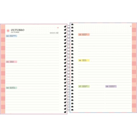 Foto ilustrativa Planner Espiral 17,7 x 24 cm Happy 90 G 2026