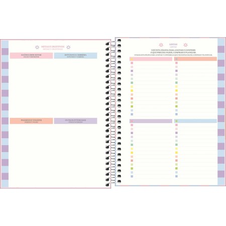 Foto ilustrativa Planner Espiral 17,7 x 24 cm Happy 90 G 2026