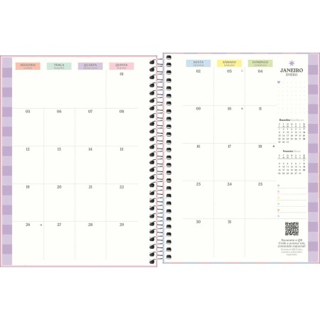 Foto ilustrativa Planner Espiral 17,7 x 24 cm Happy 90 G 2026