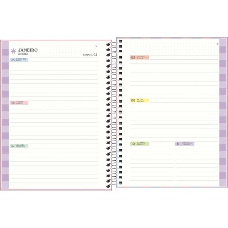 Foto ilustrativa Planner Espiral 17,7 x 24 cm Happy 90 G 2026