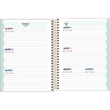 Foto ilustrativa Planner Espiral 17,7 x 24 cm Happy 90 G 2027