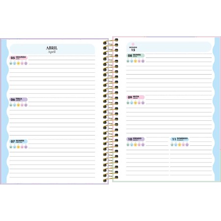Foto ilustrativa Planner Espiral 17,7 x 24 cm Happy 90 G 2027