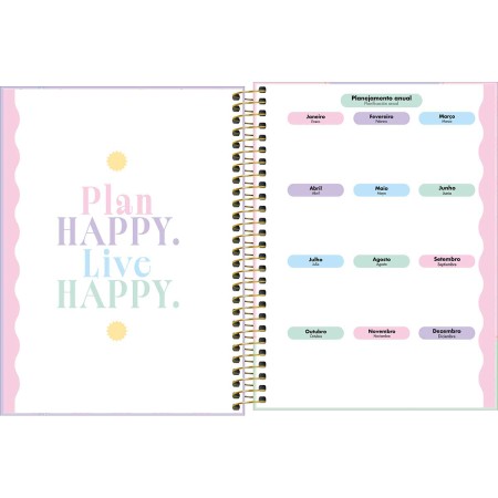 Foto ilustrativa Planner Espiral 17,7 x 24 cm Happy 90 G 2027