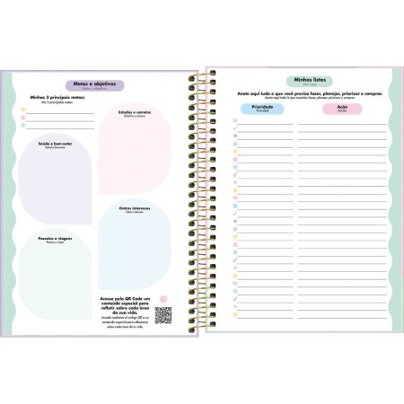 Foto ilustrativa Planner Espiral 17,7 x 24 cm Happy 90 G 2027