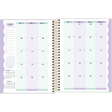 Foto ilustrativa Planner Espiral 17,7 x 24 cm Happy 90 G 2027
