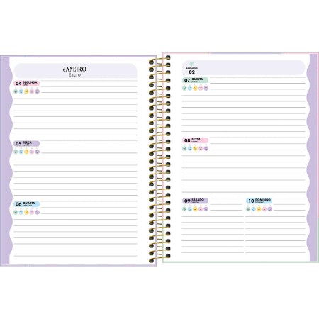 Foto ilustrativa Planner Espiral 17,7 x 24 cm Happy 90 G 2027