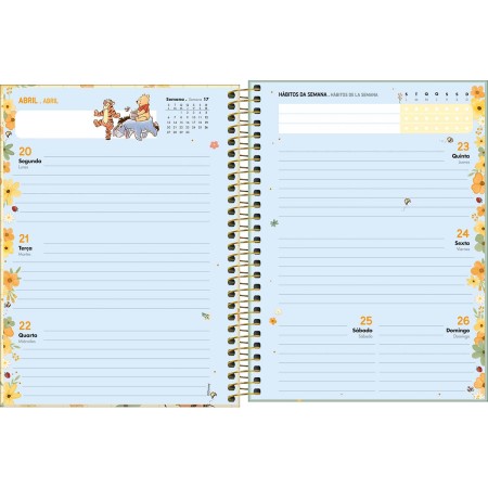 Foto ilustrativa Planner Espiral 17,7 x 24 cm Pooh 2026