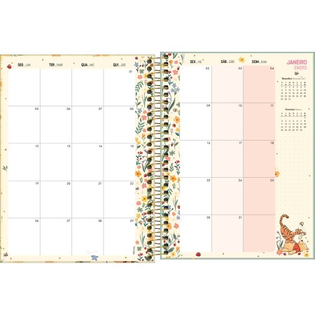 Foto ilustrativa Planner Espiral 17,7 x 24 cm Pooh 2026