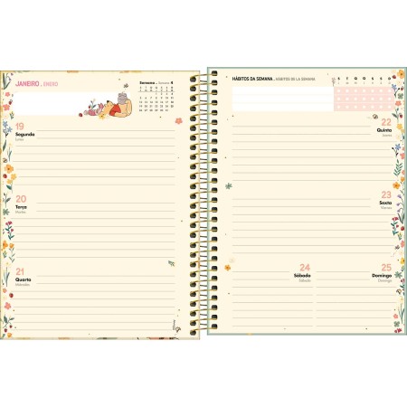 Foto ilustrativa Planner Espiral 17,7 x 24 cm Pooh 2026