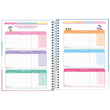 Foto ilustrativa Planner Espiral 17,7 x 24 cm Snoopy 2026