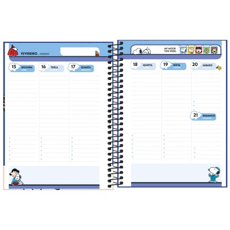 Foto ilustrativa Planner Espiral 17,7 x 24 cm Snoopy 2027
