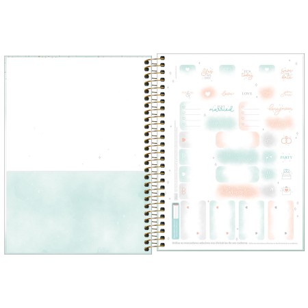 Foto ilustrativa Planner Espiral 17,7 x 24 cm Wedding Permanente