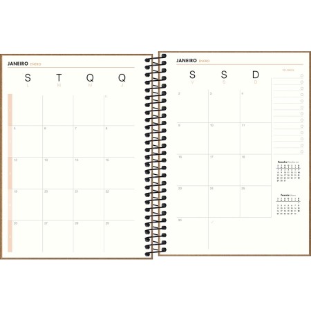 Foto ilustrativa Planner Espiral Kraftwork 17,7 x 24 cm 2026