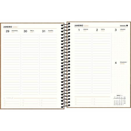 Foto ilustrativa Planner Espiral Kraftwork 17,7 x 24 cm 2026