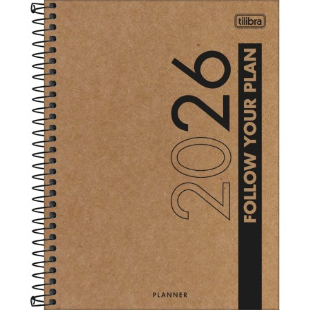 Foto ilustrativa Planner Espiral Kraftwork 17,7 x 24 cm 2026