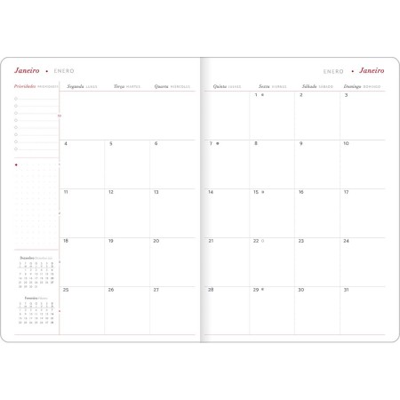 Foto ilustrativa Planner Executivo Grampeado 17,8 x 25,4 cm Cambridge 90 G 2027