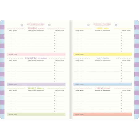 Foto ilustrativa Planner Grampeado 17,8 x 25,4 cm Happy 90 G 2026