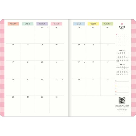 Foto ilustrativa Planner Grampeado 17,8 x 25,4 cm Happy 90 G 2026