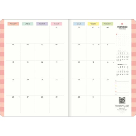 Foto ilustrativa Planner Grampeado 17,8 x 25,4 cm Happy 90 G 2026