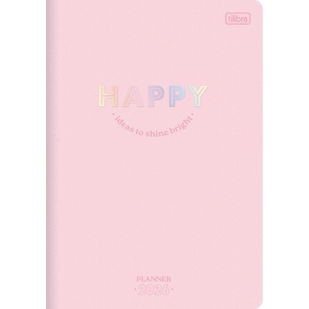 Foto ilustrativa Planner Grampeado 17,8 x 25,4 cm Happy 90 G 2026