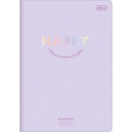Foto ilustrativa Planner Grampeado 17,8 x 25,4 cm Happy 90 G 2026