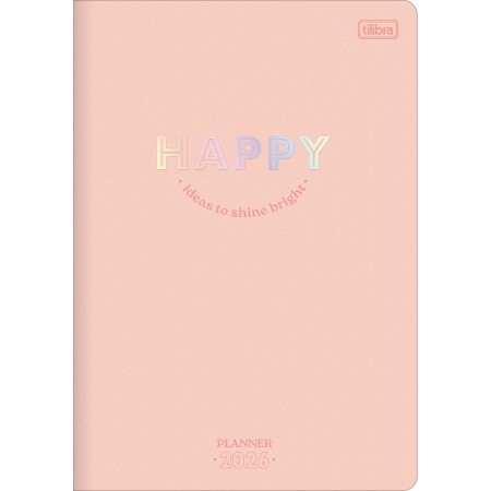 Foto ilustrativa Planner Grampeado 17,8 x 25,4 cm Happy 90 G 2026