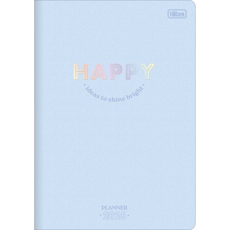 Foto ilustrativa Planner Grampeado 17,8 x 25,4 cm Happy 90 G 2026