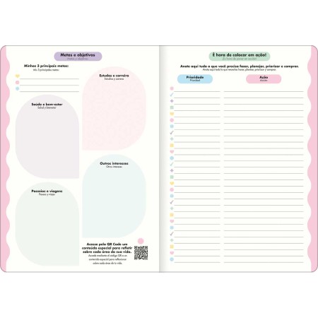 Foto ilustrativa Planner Grampeado 17,8 x 25,4 cm Happy 90G 2027