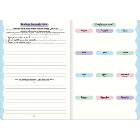 Foto ilustrativa Planner Grampeado 17,8 x 25,4 cm Happy 90G 2027